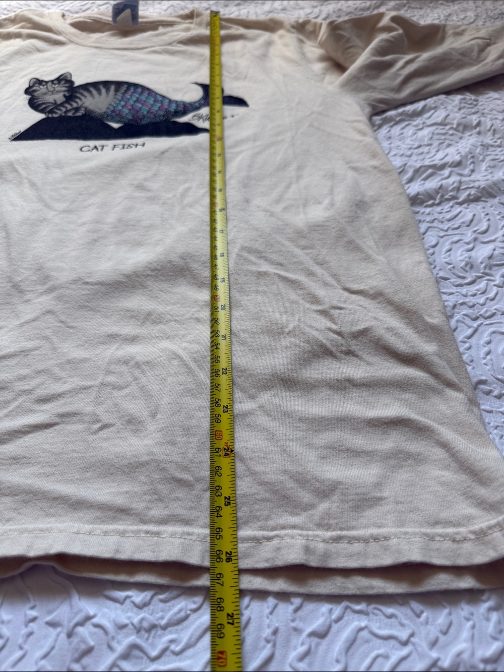 Cat Fish Graphic Long-Sleeve Tee - Cream - Crazy Shirts - Picture 6 of 10